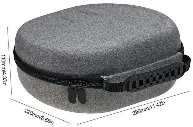 Alt view image 2 of 7 - EVA Hard Box Shockproof Portable Bag with Mesh Pocket Partitioned for Quest 3 VR Headset Controller