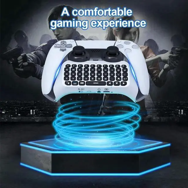 Main image of Gaming Handle Keyboard 3.5mm Keyboard Handle Ergonomics Bluetooth-compatible 3.0 for PS5 Gamepad Mount Mini Keypad