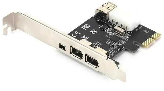 Alt view image 4 of 5 - PCI-E 1X to 16X 1394 DV Video Capture Card with 6 Pin to 4 Pin Firewire Adapter Desktop Computer 3 Port Accessory
