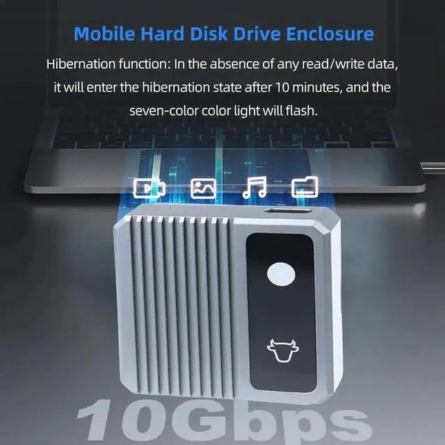 Alt view image 3 of 4 - M.2 NVME 2230 Solid State Drive Case Aluminum External Hard Drive Write Protection Portable External SSD Case for M2 SSD 2230