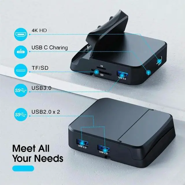 Portable Game Console Docking Station for NS with HDMI-Compatible Adapter TV Converter Power Charging Stand Gadgets