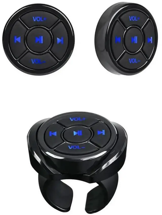 Alt view image 2 of 4 - 3X Wireless Bluetooth Media Button Remote Controller Car Motorcycle Bike Steering Wheel Music Play Remote For Phone