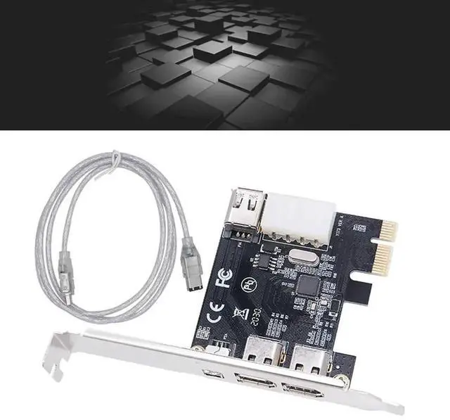 Alt view image 3 of 4 - PCI-E 1X 1394 4 Port DV HD Video Capture Card Firewire Card_L50A