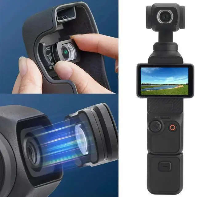 Alt view image 4 of 4 - Magnetic Wide Angle Lens Aluminum Alloy Optical Glass Magnetic Anamorphic Camera Lens Extend FOV To 112° for Osmo Pocket 3