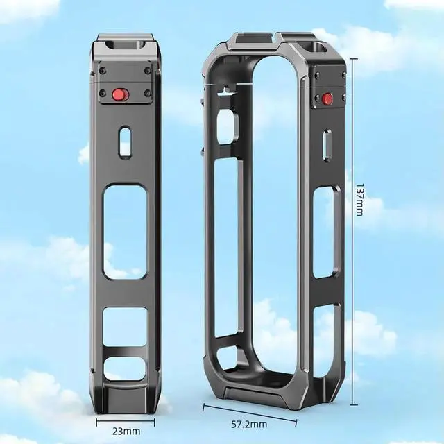 Alt view image 2 of 4 - Rabbit Cage Aluminum Alloy Protective Case Magnetic Quick Release Action Camera Frame for X5 Camera Accessories