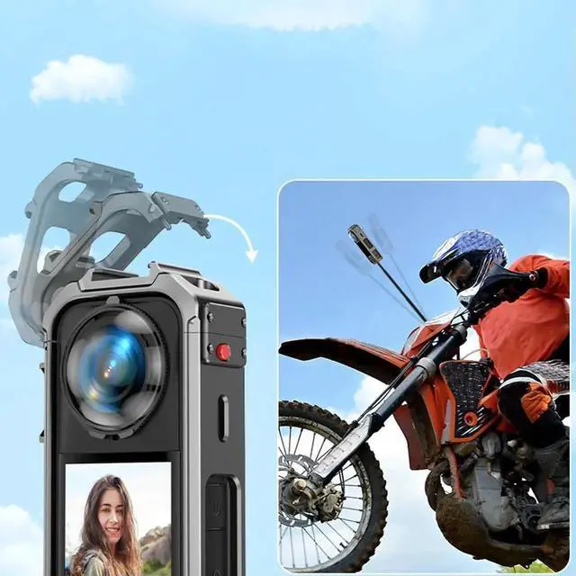 Alt view image 3 of 4 - Rabbit Cage Aluminum Alloy Protective Case Magnetic Quick Release Action Camera Frame for X5 Camera Accessories