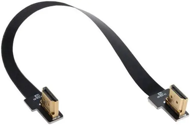 Alt view image 6 of 7 - JAENFONG Dual 90 Degree Right Angled HDMI Type A Male to Male HDTV FPC Flat Cable for FPV HDTV Multicopter Aerial Photography