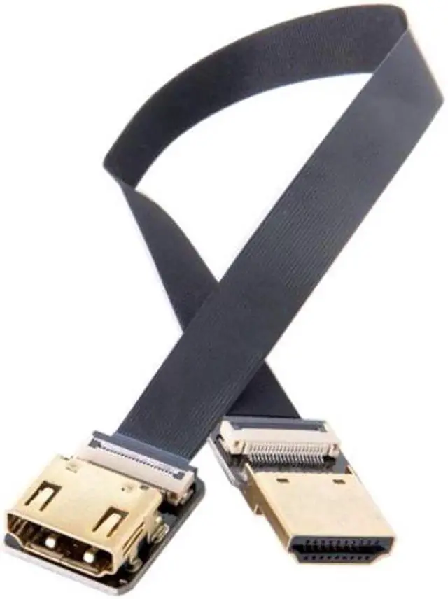 Alt view image 3 of 7 - JAENFONG Straight HDMI Type-A Male to Female FPC Flat Cable for HDTV Multicopter Aerial Photography