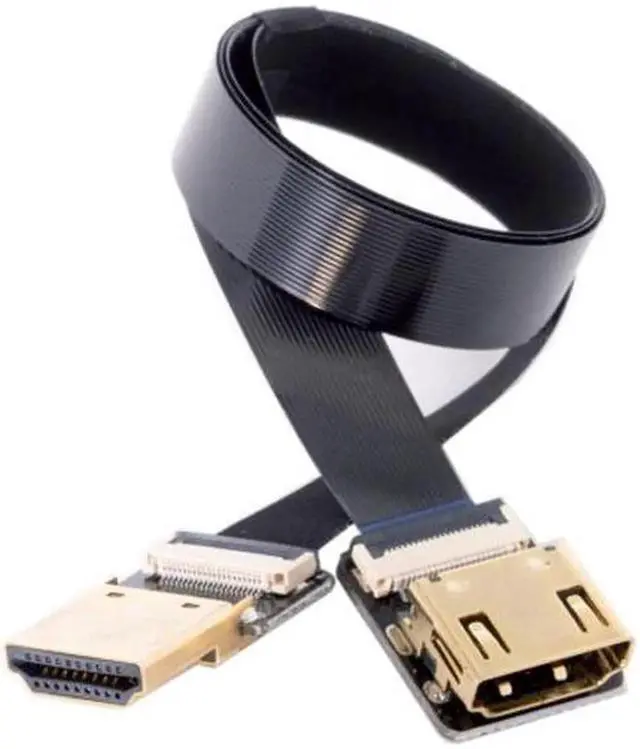 Alt view image 7 of 7 - JAENFONG Straight HDMI Type-A Male to Female FPC Flat Cable for HDTV Multicopter Aerial Photography