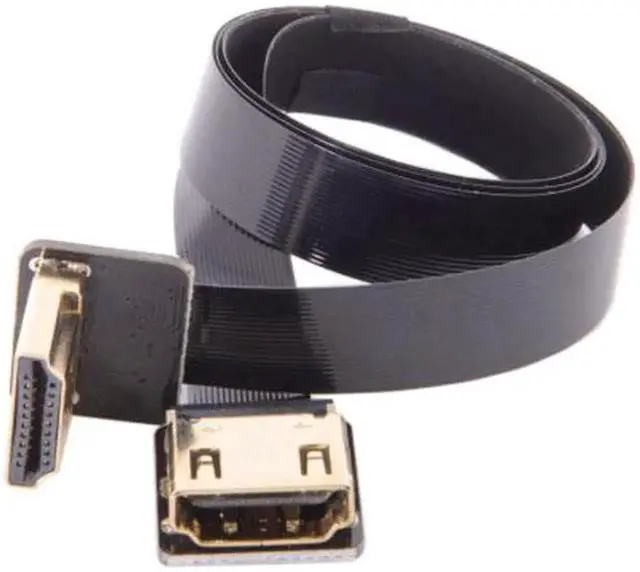 Alt view image 3 of 7 - JAENFONG Down Angled 90 Degree HDMI Male to Female FPC Flat Cable for HDTV Multicopter Aerial Photography