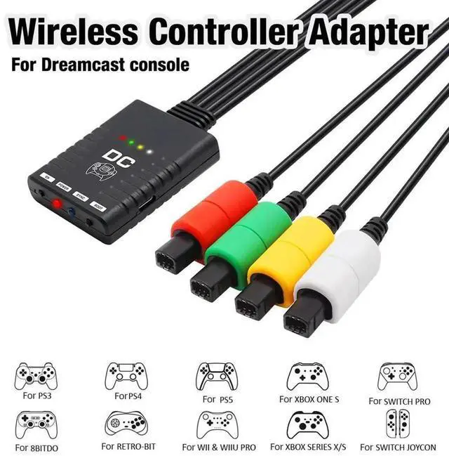 Alt view image 4 of 4 - BlueRetro Gamepad Converter Adapter Low Latency Bluetooth-Compatible Multiplayer Wireless Controller Adapter for PS3/PS4 Console