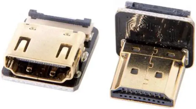 Alt view image 3 of 7 - JAENFONGDown Angled 90 Degree HDMI Male to Female FPC Flat Cable for HDTV Multicopter Aerial Photography