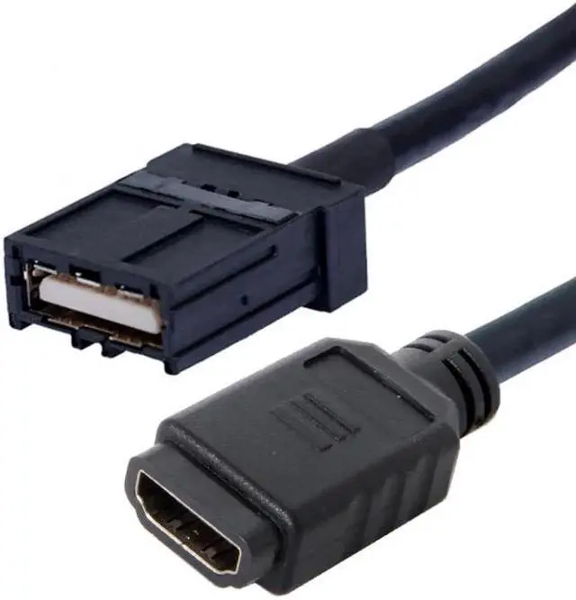 Alt view image 4 of 7 - JAENFONG Cable High Speed HDMI 1.4 Type E Male to Type A Female Video Audio Cable 0.3m Automotive Connection System Grade Connector