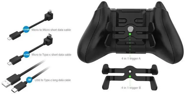 Alt view image 3 of 4 - Gamepad Paddle Keys Gaming Accessories Gamepad Controller Trigger Button with Data Cable for Xbox Series/One S/X Controller