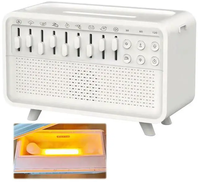 Alt view image 2 of 7 - LED White Noise Speaker Timer Portable BT Speaker Waterless Auto-Off Aroma Diffuser Night Light for Bedroom Living Room Bedside