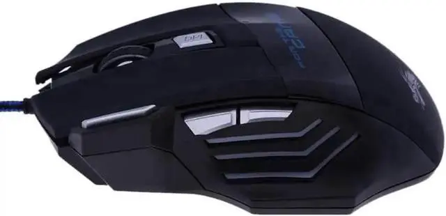 Alt view image 2 of 7 - JAENFONG Wired Gaming Mouse 5500DPI Adjustable 7 Buttons Cable USB LED Optical Gamer Mouse For PC Computer Laptop Mice (Color: Black)