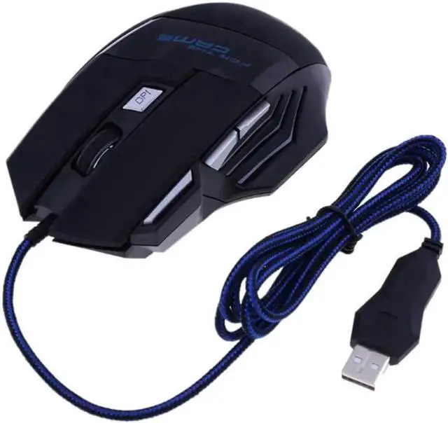 Alt view image 5 of 7 - JAENFONG Wired Gaming Mouse 5500DPI Adjustable 7 Buttons Cable USB LED Optical Gamer Mouse For PC Computer Laptop Mice (Color: Black)