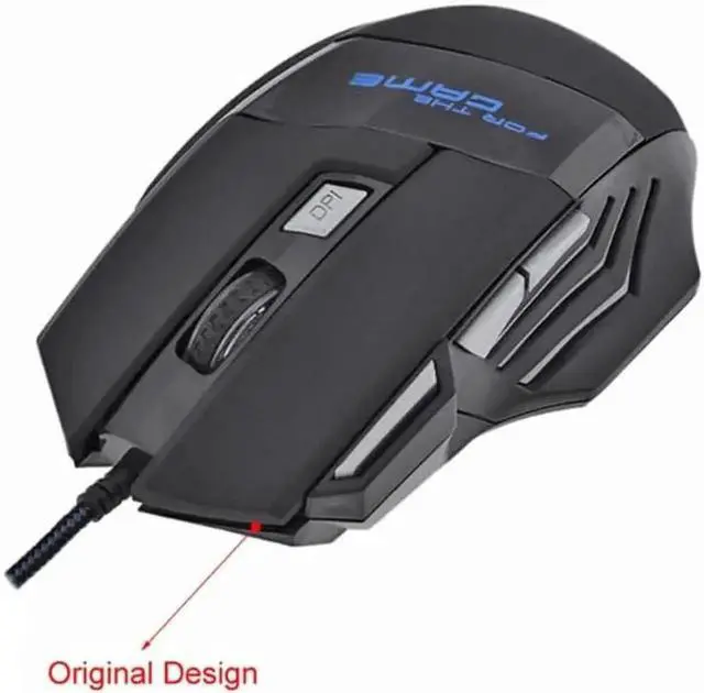 Alt view image 7 of 7 - JAENFONG Wired Gaming Mouse 5500DPI Adjustable 7 Buttons Cable USB LED Optical Gamer Mouse For PC Computer Laptop Mice (Color: Black)