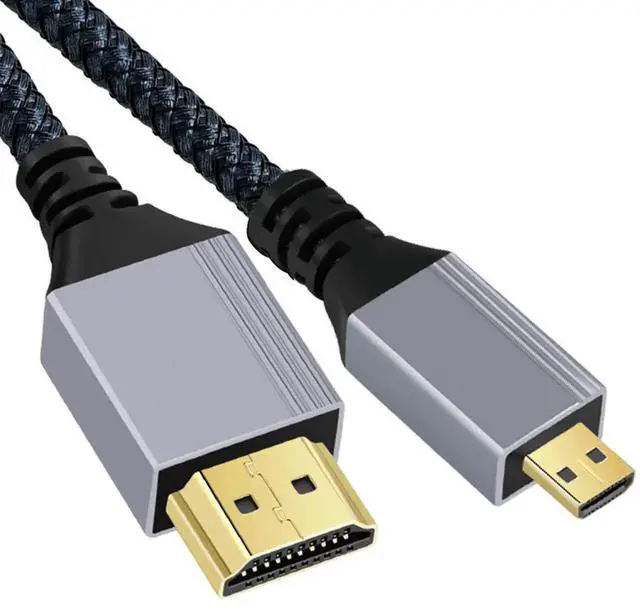 Main image of JAENFONG 2.0M HDMI 2.0 Male to Micro HDMI Type-D Male 4K 60hz Cable with Sleeve Straight Connector for HDTV Computer Laptop Monitor