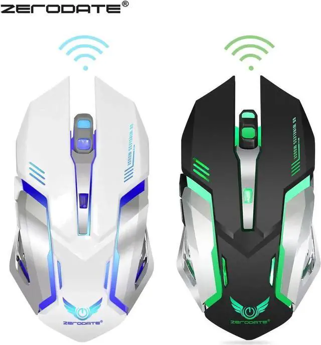 Alt view image 2 of 7 - JAENFONG Wireless Gaming Mouse, 2.4GHZ Rechargeable Wireless Computer Game Mice Built in with 600mAh Battery