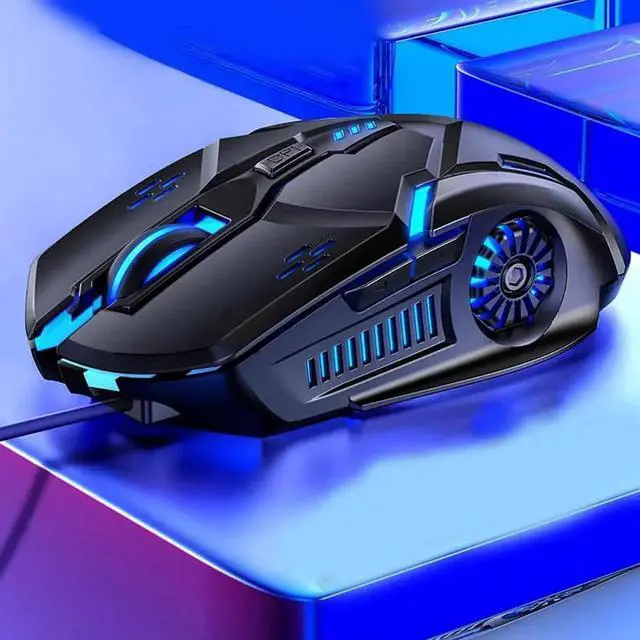 Alt view image 6 of 7 - JAENFONG Wired USB Mouse Silent 6 Keys Mouse Gaming Mice 3200DPI Optical Gamer Mouse 7colors LED Backlit and Ergonomics Design For Computer Laptop Gaming Mice Office Mouse