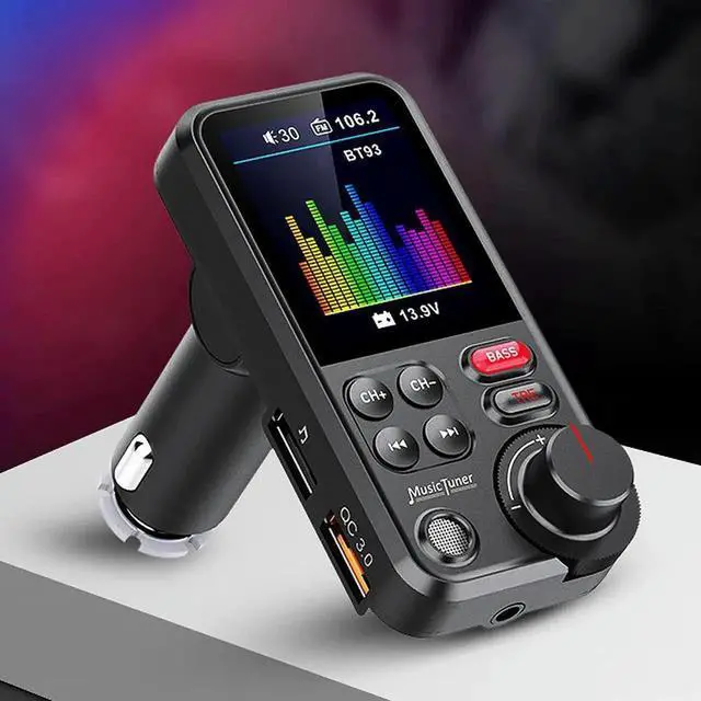 Alt view image 4 of 4 - 1.8 Inch Music Player QC3.0 Charging Bluetooth-Compatible Handsfree Car Radio Quick Charge Adapter Car Wireless USB Fast Charger