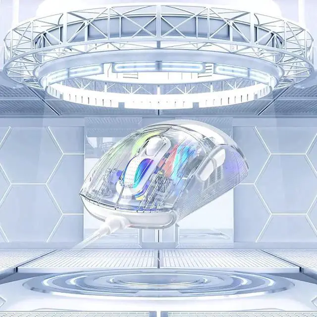 Alt view image 6 of 7 - USB Wired Gaming Mouse, PC Gaming Mice with Transparent Chroma 3D RGB Lighting, Max 1,2800 DPI High Precision, Multi-Button Ergonomic Design, Wired Computer Mice for Windows/Mac,PC,PS5, Laptopd