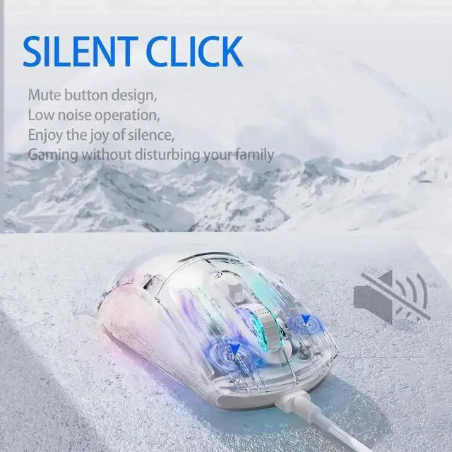 Alt view image 2 of 7 - USB Wired Gaming Mouse, PC Gaming Mice with Transparent Chroma 3D RGB Lighting, Max 1,2800 DPI High Precision, Multi-Button Ergonomic Design, Wired Computer Mice for Windows/Mac,PC,PS5, Laptopd