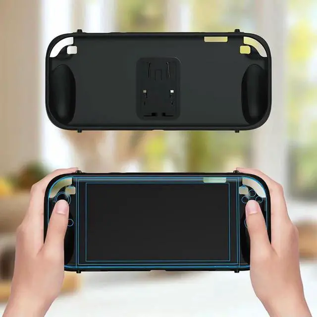 Alt view image 4 of 4 - TPU Case with Stand for Switch 2 Protective Skin Cover Anti-scratch Full Protective Shell Protective Case Cover Game Accessories