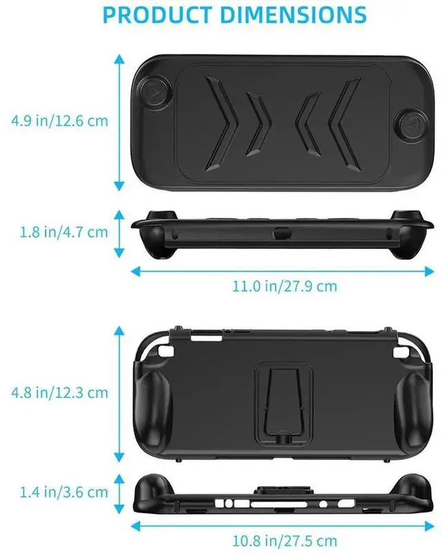 Alt view image 3 of 4 - TPU Case with Stand for Switch 2 Protective Skin Cover Anti-scratch Full Protective Shell Protective Case Cover Game Accessories