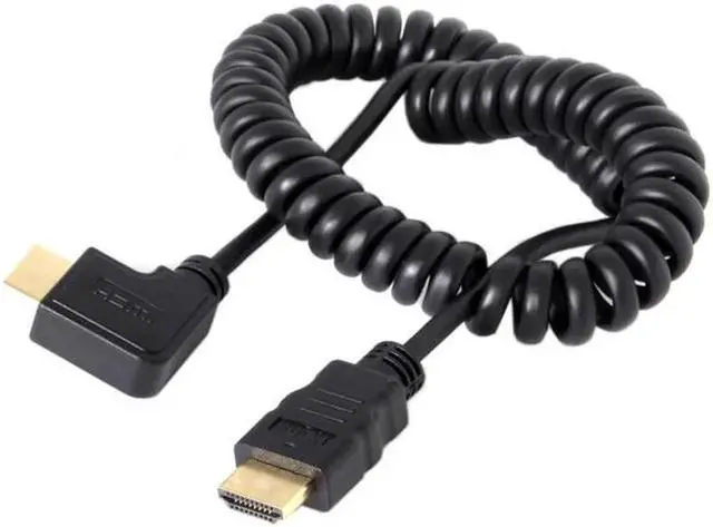 Alt view image 2 of 7 - JAENFONG 90 Degree Right Angled HDMI to HDMI Stretch Extension 4K@60hz Cable for HDTV DVB DVD PC 1.2m