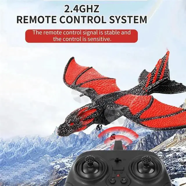 Alt view image 4 of 4 - RC Plane 2.4G Simulated Flying Dragon Aircraft Remote Control Flying Model Glider Airplane EPP Foam Toys Gift For Kids Durable