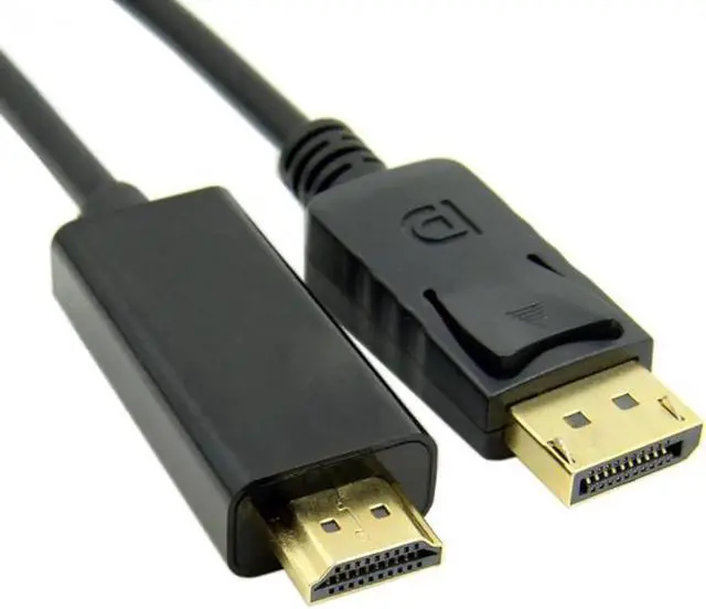 Alt view image 3 of 7 - JAENFONG DisplayPort DP to HDMI Male 1080P Video Cable 6ft 1.8m HDTV LCD with Audio