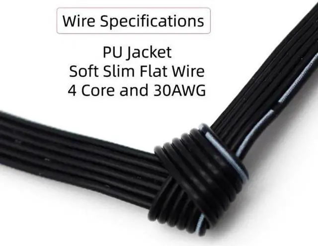 Alt view image 5 of 7 - JAENFONG 13cm USB 2.0 Type-A Male to USB-C Type-C Male Male Data Flat Slim FPC Cable for FPVDiskPhone