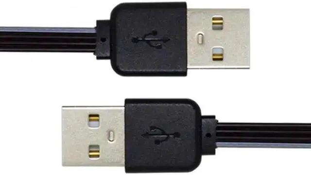 Main image of JAENFONG 13cm USB 2.0 Type-A Male to Type-A Male Male Data Flat Slim FPC Cable for FPVDiskPhone