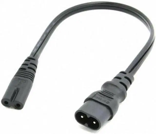 Main image of JAENFONG IEC 60320 C8 Plug to C7 Receptacle Male to Female Extension Power Supply Main Adapter Cable 30cm