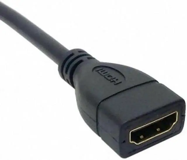Alt view image 6 of 7 - JAENFONG Left Angled 90 Degree Connector HDMI 1.4 with Ethernet3D Type A male to A female Extension Cable 0.5m
