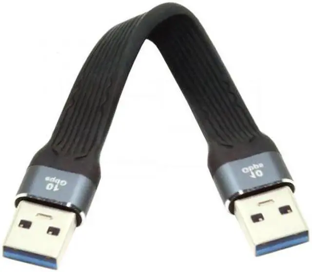 Alt view image 2 of 7 - JAENFONG 10Gbps USB 3.1 Type A Male to USB3.0 Type A Male Extension Flat Slim FPC Data Cable 13cm for LaptopDesktop