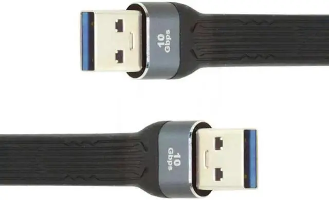 Main image of JAENFONG 10Gbps USB 3.1 Type A Male to USB3.0 Type A Male Extension Flat Slim FPC Data Cable 13cm for LaptopDesktop
