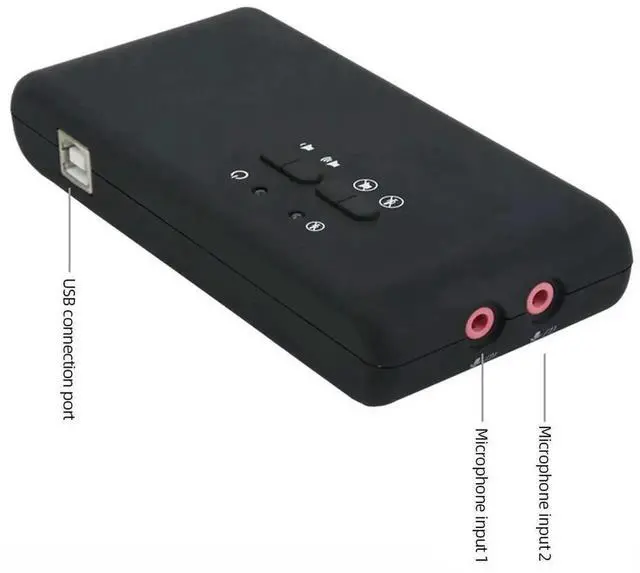 Alt view image 2 of 4 - Usb 2.0 Sound Card 8 Channel DAC Output USB External Stereo Sound Card Recording and Playback for Home Desktop Speakers