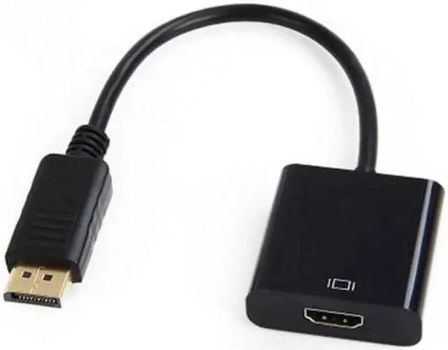 Main image of JAENFONG 20cm DP DisplayPort to HDMI Video Audio Converter Cable Black