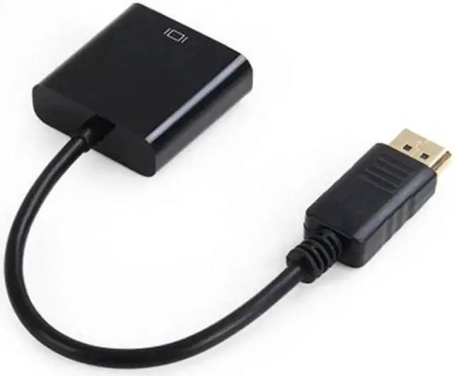 Alt view image 2 of 7 - JAENFONG 20cm DP DisplayPort to HDMI Video Audio Converter Cable Black
