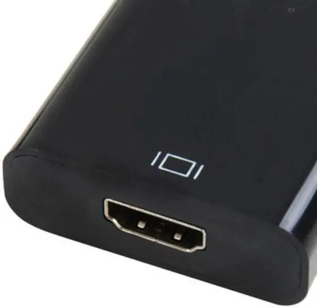 Alt view image 7 of 7 - JAENFONG 20cm DP DisplayPort to HDMI Video Audio Converter Cable Black