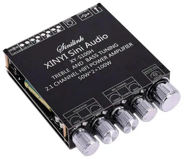 Alt view image 2 of 4 - XY-S100H 50Wx2+100W 2.1 Channel Amplifier Board Channel Audio Stereo Subwoofer Amplifier Board Bluetooth-Compatible