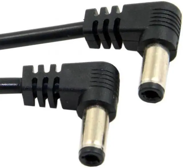 Alt view image 6 of 6 - JAENFONG Power 5.5 x 2.1mm / 2.5mm Male to 5.5 2.1/2.5mm Male Plug Cable Right Angled 90 Degree 60cm