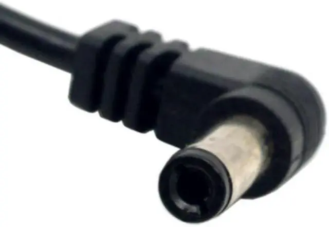 Alt view image 2 of 6 - JAENFONG Power 5.5 x 2.1mm / 2.5mm Male to 5.5 2.1/2.5mm Male Plug Cable Right Angled 90 Degree 60cm