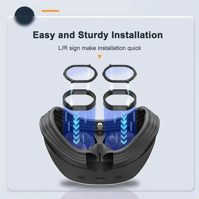 Alt view image 3 of 4 - Eye Protection Lens Anti Scratch Anti Blue Glasses Protection Magnetic Quick Disassemble Frame for PS VR2 Accessories