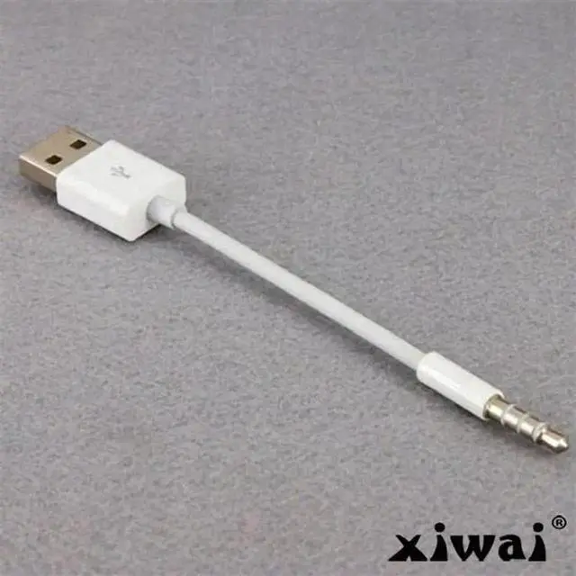 Alt view image 2 of 4 - JAENFONG 3.5mm Male Audio AUX to USB 2.0 A Male adapter Charge Cable for Apple iPod Shuffle 4th Gen
