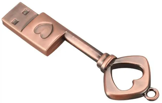 Alt view image 2 of 7 - 6X USB 2.0 l USB Pen Drive Pure Copper Heart USB Flash Drive Key (Copper, 8GB)