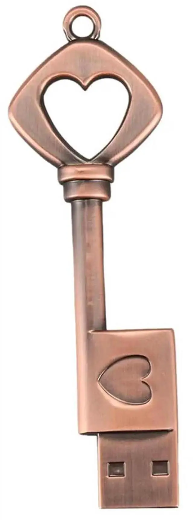 Alt view image 3 of 7 - 6X USB 2.0 l USB Pen Drive Pure Copper Heart USB Flash Drive Key (Copper, 8GB)